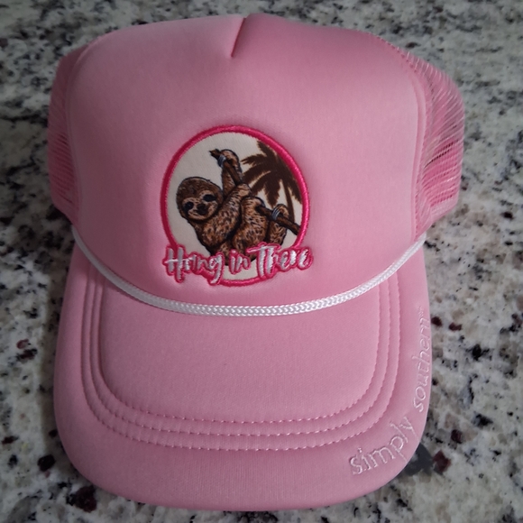 Simply Southern Accessories - Simply Southern Pink Sloth Mesh Hat